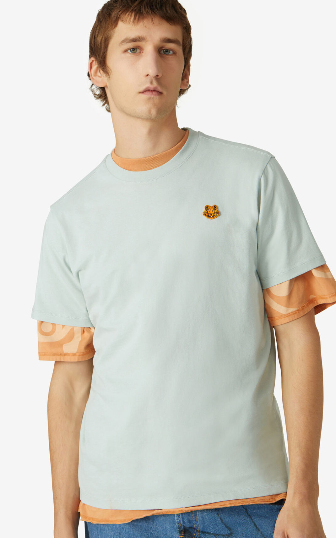 Camisetas Kenzo Tiger Crest Hombre Verde Oliva Verde - SKU.9697628